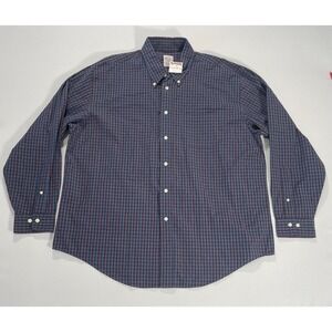 Brooks Brothers Men's XL Button Down Shirt Long Sleeve Checkered Blue Red NWOT